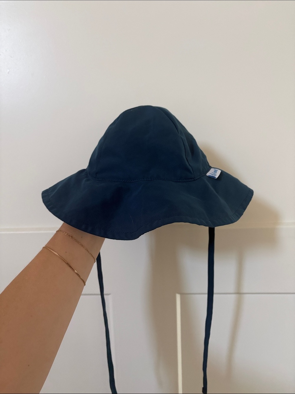 Play Baby Boy Navy Sun Hat with Chin Ties UPF 50+ 0-6 Months